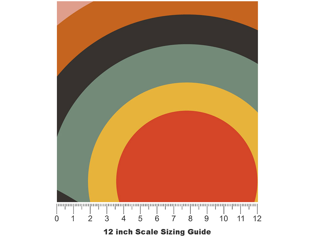 Far Out Retro Vinyl Film Pattern Size 12 inch Scale