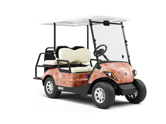 Smooth Cream Retro Wrapped Golf Cart