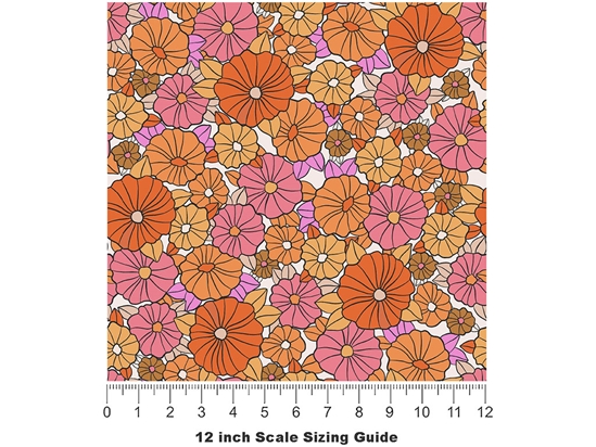 Smooth Cream Retro Vinyl Film Pattern Size 12 inch Scale