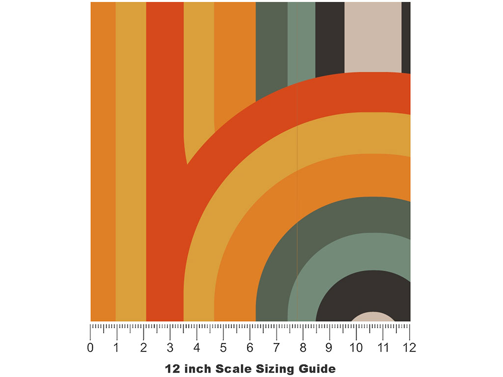 Up and Down Retro Vinyl Film Pattern Size 12 inch Scale