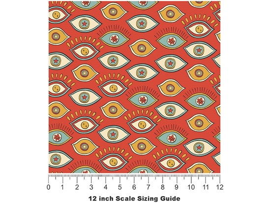 Afraid Petrified Retro Vinyl Film Pattern Size 12 inch Scale