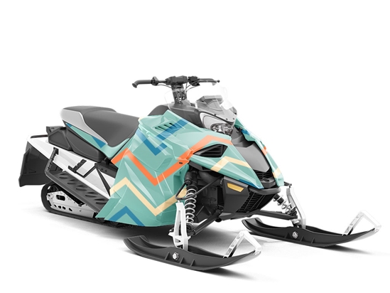 Rubberband Person Retro Custom Wrapped Snowmobile