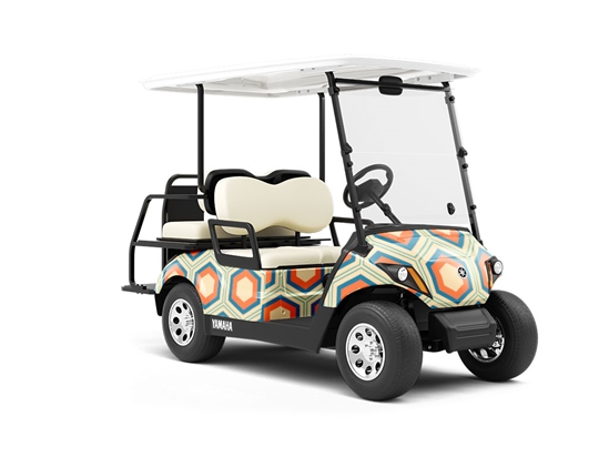 Silver Medallion Retro Wrapped Golf Cart