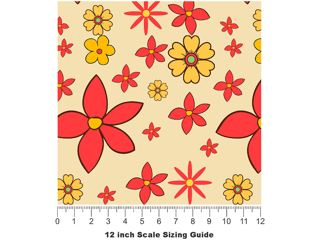 Sunshine Musicians Retro Vinyl Film Pattern Size 12 inch Scale