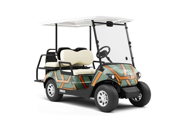 The Hustle Retro Wrapped Golf Cart