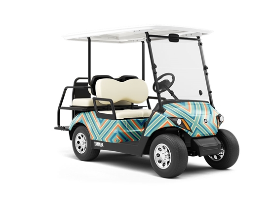 The Nightlife Retro Wrapped Golf Cart