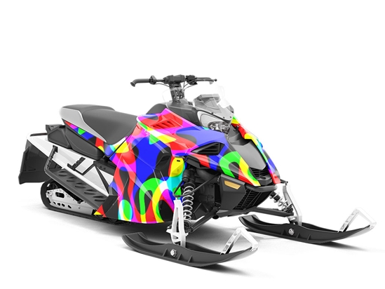 Good Trouble Retro Custom Wrapped Snowmobile