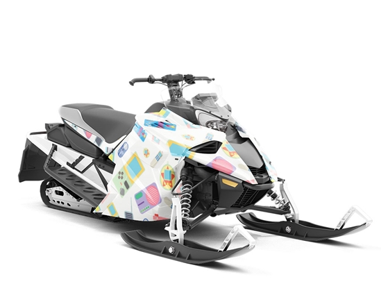 High Tech Retro Custom Wrapped Snowmobile