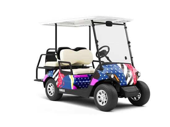 Pop Art Retro Wrapped Golf Cart