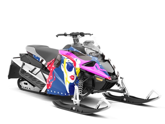 Pop Art Retro Custom Wrapped Snowmobile