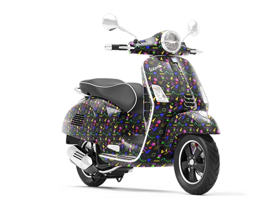 Small Zap Retro Vespa Scooter Wrap Film