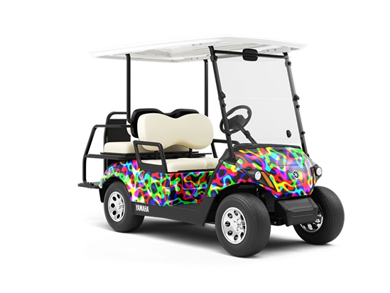 Speed of Night Retro Wrapped Golf Cart