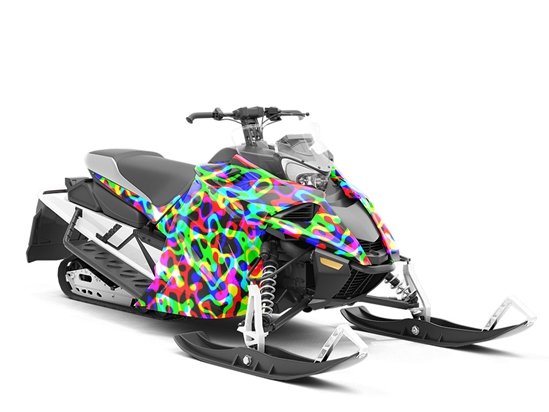 Speed of Night Retro Custom Wrapped Snowmobile