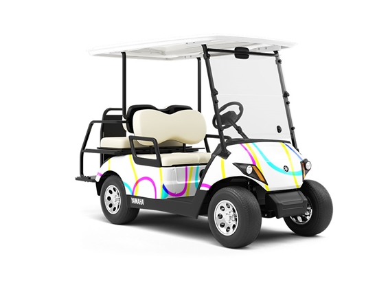 Sweet Honeydew Retro Wrapped Golf Cart