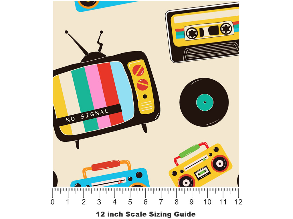 The Tube Retro Vinyl Film Pattern Size 12 inch Scale