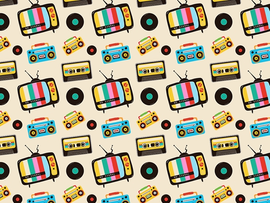 The Tube Retro Vinyl Wrap Pattern