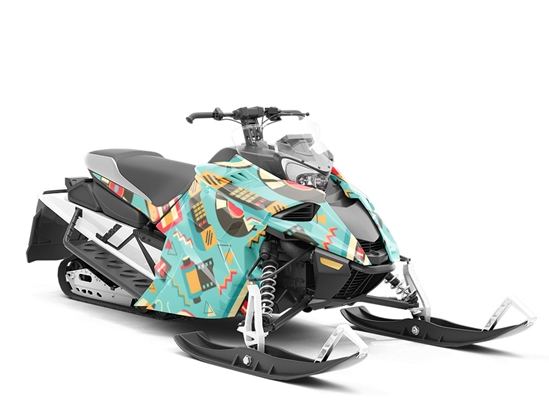 Goodbye 80s Retro Custom Wrapped Snowmobile