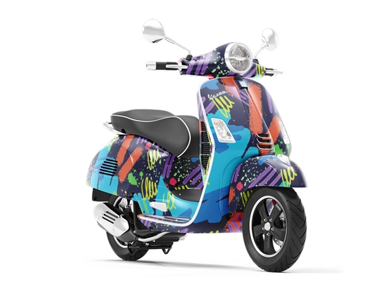 Jump Around Retro Vespa Scooter Wrap Film