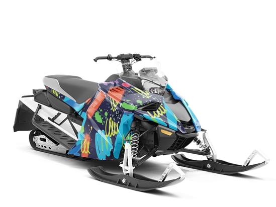 Jump Around Retro Custom Wrapped Snowmobile