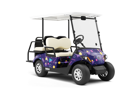 Walking in Memphis Retro Wrapped Golf Cart