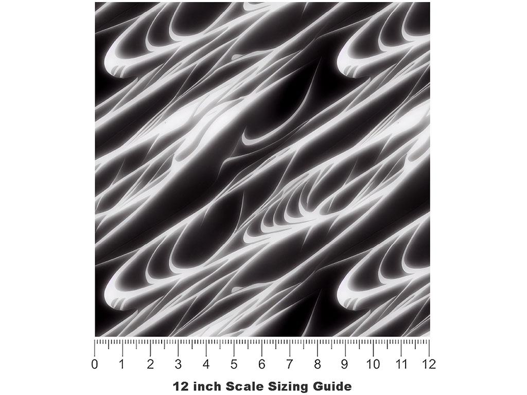 Monochrome Space Science Fiction Vinyl Film Pattern Size 12 inch Scale