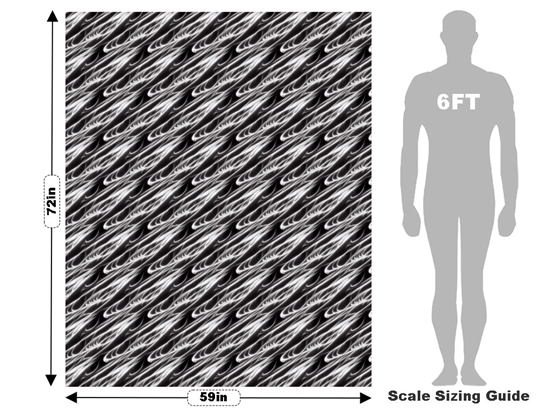 Monochrome Space Science Fiction Vehicle Wrap Scale