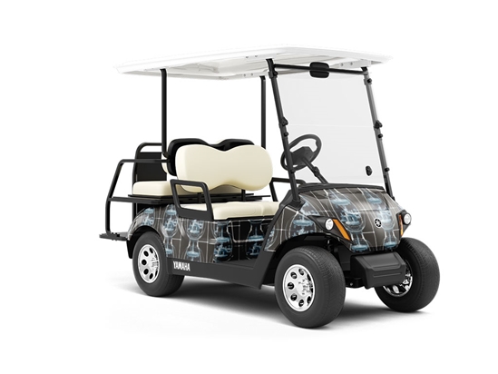 Warped Time Science Fiction Wrapped Golf Cart