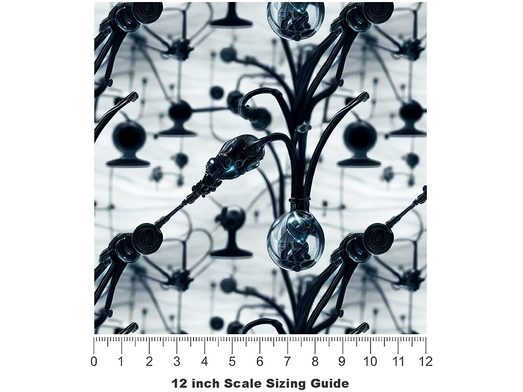 Wire Flowers Science Fiction Vinyl Film Pattern Size 12 inch Scale