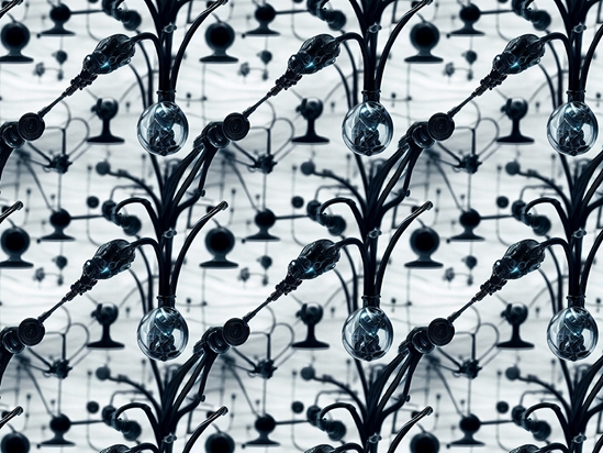 Wire Flowers Science Fiction Vinyl Wrap Pattern