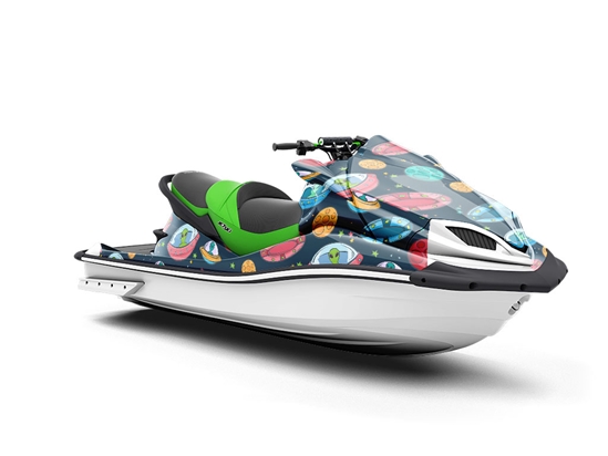 Space Invaders Science Fiction Jet Ski Vinyl Customized Wrap