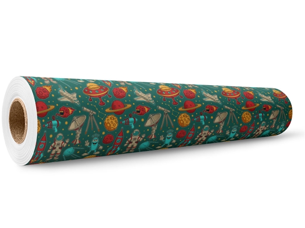 Teal Travelers Science Fiction Wrap Film Wholesale Roll