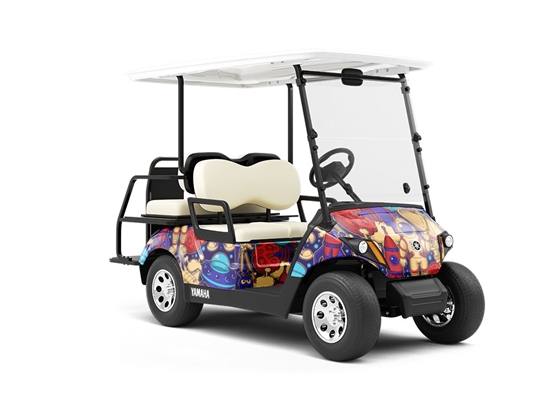 The Arrival Science Fiction Wrapped Golf Cart