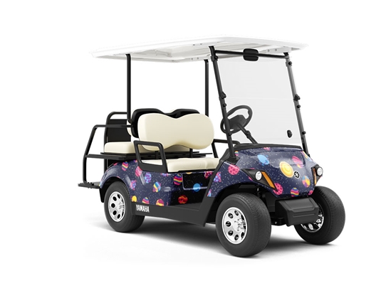 Vacation Destinations Science Fiction Wrapped Golf Cart