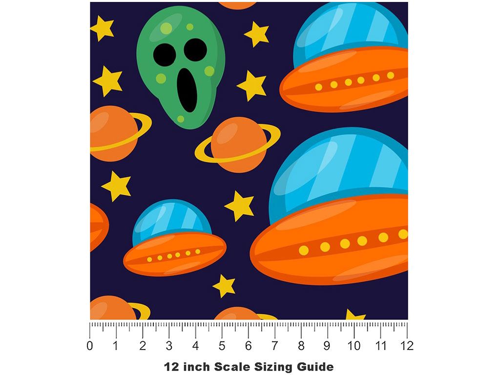 Venus Attacks Science Fiction Vinyl Film Pattern Size 12 inch Scale