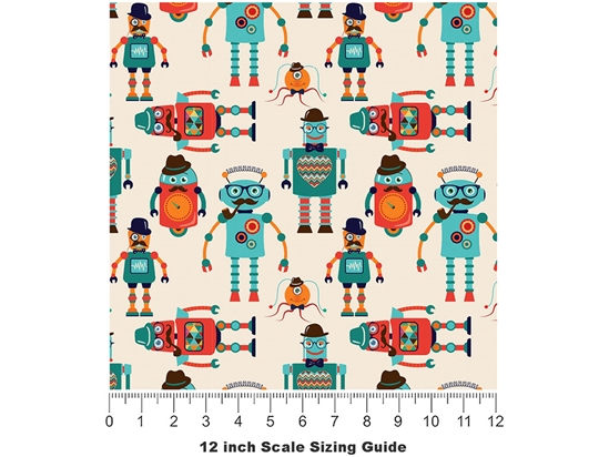 Gentleman Bots Science Fiction Vinyl Film Pattern Size 12 inch Scale