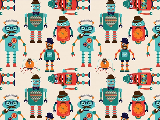 Gentleman Bots Science Fiction Vinyl Wrap Pattern