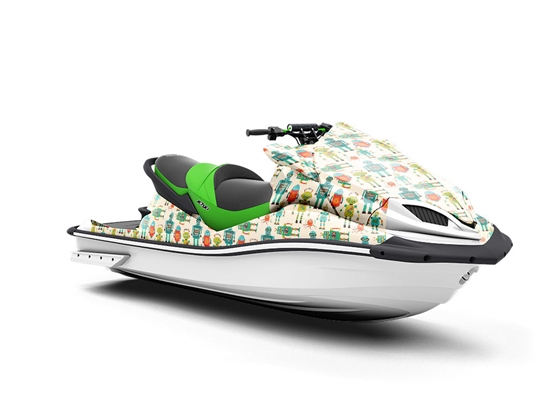 Green Gearheads Science Fiction Jet Ski Vinyl Customized Wrap