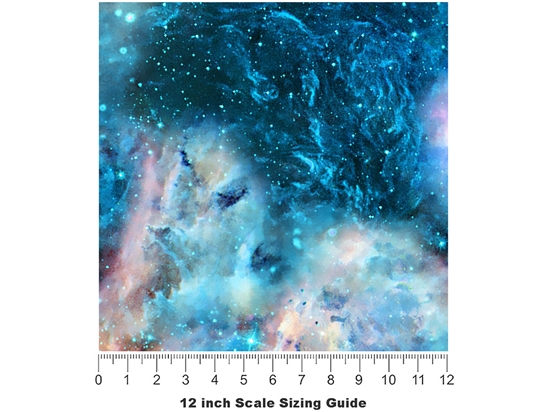 Nebula Sapphire Science Fiction Vinyl Film Pattern Size 12 inch Scale