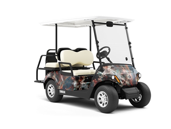 Pearl Nebula Science Fiction Wrapped Golf Cart