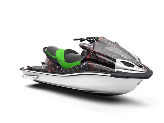 Red Burst Science Fiction Jet Ski Vinyl Customized Wrap