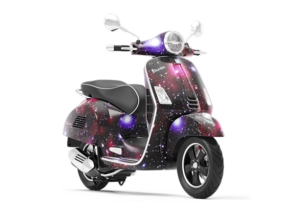 Red Starfield Science Fiction Vespa Scooter Wrap Film