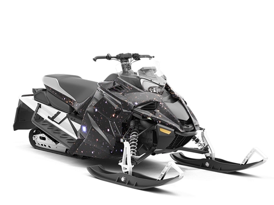 Starfield Night Science Fiction Custom Wrapped Snowmobile