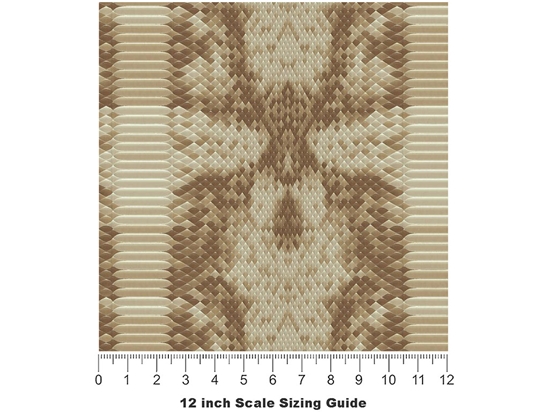 White Python Snake Vinyl Film Pattern Size 12 inch Scale