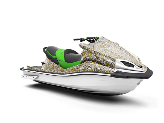 Pale Sunshine Stained Glass Jet Ski Vinyl Customized Wrap