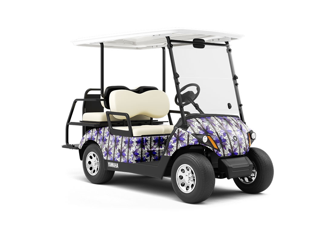 Plucking Petals Stained Glass Wrapped Golf Cart