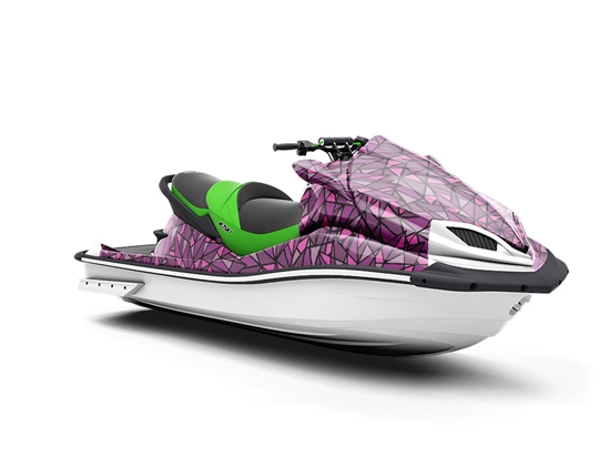 Purple Star Stained Glass Jet Ski Vinyl Customized Wrap