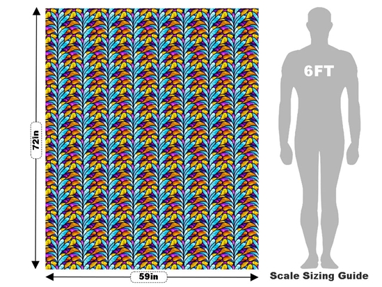 Rising Stalks Stained Glass Vehicle Wrap Scale