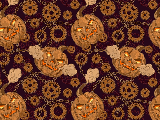 Pumpkin Breath Steampunk Vinyl Wrap Pattern