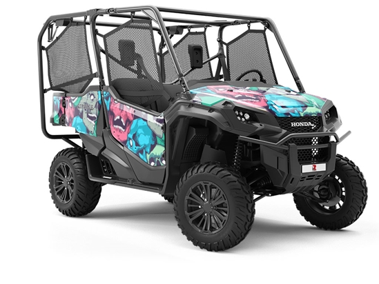 Face Death Sticker Bomb Utility Vehicle Vinyl Wrap