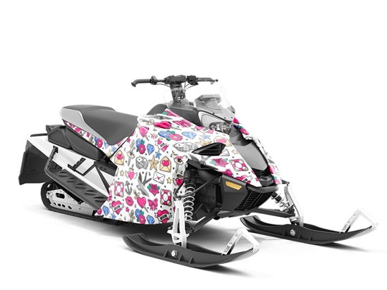 Flash Sheet Sticker Bomb Custom Wrapped Snowmobile